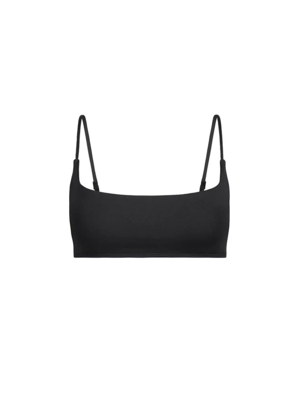SKIMS ICONIC CLASSIC SWIM SQUARE NECK BIKINI TOP OBSIDIAN XS - Picture 3 of 5